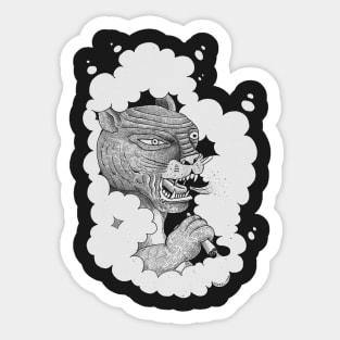 SMOKING CAT Sticker